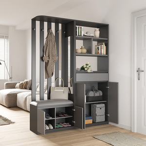 Mobile divisorio moderno integrato per ingresso e soggiorno, scarpiera nordica, schermo divisorio per corridoio, mobiletto senza vernice, bellissimo armadio. - Product Image 3