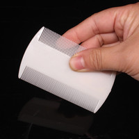 En plastique Double Face Pet Hair Outil De Toilettage Chien Et Chat Aux Puces Poux Peigne