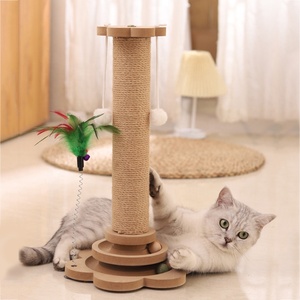 मल्टी-फंक्शनल कैट स्क्रैच पोस्ट के साथ मल्टी-फंक्शनल बिल्ली के साथ स्क्रैच पोस्ट - Product Image 2