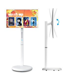 Mesa portátil <span class=keywords><strong>de</strong></span> 32 pulgadas Smart Tv Android 13 recargable entretenimiento en casa TV sobre <span class=keywords><strong>ruedas</strong></span> móvil inteligente <span class=keywords><strong>televisión</strong></span> pantalla inteligente - Product Image 1