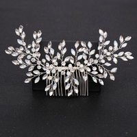 50 Designs Blumen-Haarschmuck Damen Braut-Haarornamente Schmuck Silberfarbene Perlen Kristall Hochzeit Haarkämme