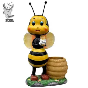 Outdoor Life Size Garden Large Resin Animal Sculpture Fiberglass Hand Crafts Bee Statue for Decoration