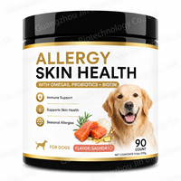 Friandises à mâcher molles OEM pour chiens contre les allergies, favorisant la santé cutanée, avec oméga, probiotiques et biotine, complément qui soutient la santé de la peau
