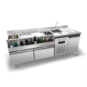 Thiết bị quầy <span class=keywords><strong>bar</strong></span> thương mại, bàn làm việc bằng thép không gỉ, quầy <span class=keywords><strong>bar</strong></span> bằng thép không gỉ, trạm pha chế cocktail bằng thép không gỉ - Product Image 1