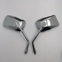 Nouveau rétroviseur de moto chromé en plastique de forme carrée pour guidon, rétroviseur latéral pour CA-250, emballage en boîte