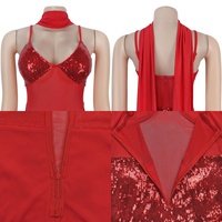 Robe longue en maille à sequins Allure Veil CX7647 pour femme, dos nu, idéale pour soirée, anniversaire ou club 2026
