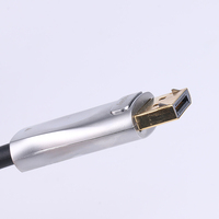 Câble AOC DP 1.4 de haute qualité 50M 100M en fibre optique 4K 60Hz, blindage combiné mâle-mâle doré pour projecteur vidéo et audio