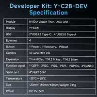 Papan Pengembangan Industri AI Tertanam Berkinerja Tinggi NVIDIA Thor T5000 Dev Kit Grosir PLink 2000 TFLOPS USB/Ethernet