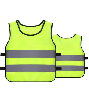 Chaleco reflectante de PVC de poliéster ligero personalizable para niños Equipo DE SEGURIDAD DE MALLA ajustable con cierre de cremallera - Product Image 3