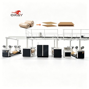 Ligne de production de carton ondulé simple face à grande vitesse, 2 plis, pour la fabrication d'emballages en carton - Product Image 1