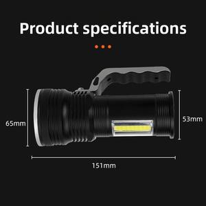 ไฟฉายค้นหาแบบชาร์จไฟได้ WOSEN ทำจากอลูมิเนียมอัลลอยด์ ไฟ LED กันน้ำ IP65 พกพาสะดวก ส่องได้ไกล ปรับความสว่างได้ เหมาะสำหรับตั้งแคมป์และไฟฉุกเฉิน - Product Image 6