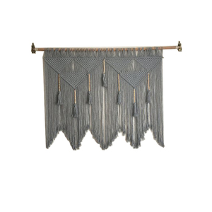 Boho Gros Gris Personnalisé Décor Coton à la Main Décoration Murale En <span class=keywords><strong>Macramé</strong></span> <span class=keywords><strong>Suspendu</strong></span> - Product Image 1