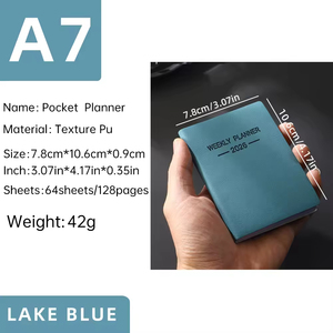 2026 Tùy Chỉnh A7 Mini Kế Hoạch Cuốn Sách Mỏng Bù Đắp Giấy Hàng Ngày Lịch Trình Máy Tính Xách Tay Tạp Chí In Tổ Chức Nhật Ký Phong Cách Da Chủ Đề - Product Image 5