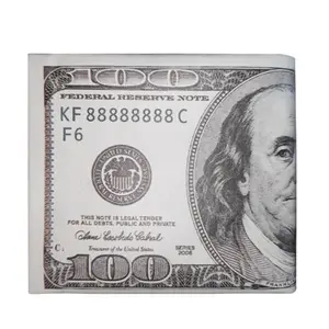 2023 Fashion design PU leather money purse 100 US dollar bill wallet