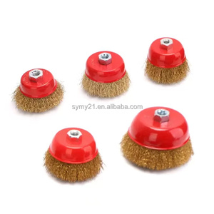 100 * 16毫米不锈钢丝杯砂轮刷磨盘抛光木板铝金属锈 - Product Image 5