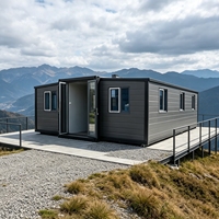 Maisons conteneurs de 30 pieds, maison de luxe, maison à 3 chambres, maisonnette extensible, maison conteneur conforme aux normes australiennes et européennes