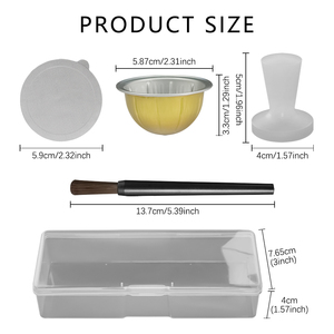 1 jeu de joints en feuille réutilisables 59mm inviolables et brosses compatibles avec les filtres à <span class=keywords><strong>capsules</strong></span> de café Vertuoline <span class=keywords><strong>Vertuo</strong></span> Espresso Maker - Product Image 2
