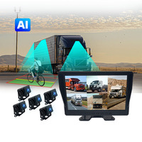 Système de surveillance de recul pour camion Wemaer 5CH avec écran IPS 1080P de 9/10 pouces, enregistrement sur carte TF/SD 128 Go et moniteur AHD BSD