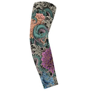 [Imperceptible y Ultrafino] <span class=keywords><strong>Manga</strong></span> de Tatuaje Hiperrealista Floral para Brazo, Protección Solar Casual para Hombre, Nylon/Cachemira - Product Image 5