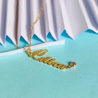 Collier personnalisé EMANCO avec pendentif long, chaîne classique, bijoux faits à la main en acier inoxydable pour femme, ne ternit pas