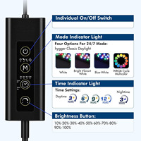 Lampu Akuarium WRGB dengan LED 5054/2835, Kontrol Kecerahan 10 Tingkat, Output 314-2280LM, dan Timer 3/6/9/12 Jam