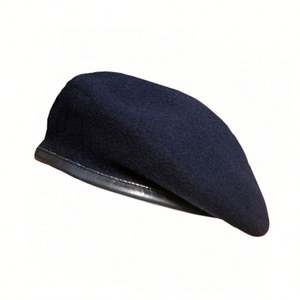 Béret décontracté unisexe en laine, couleur unie, style image colorée, vente en gros d'usine OEM - Product Image 4