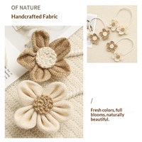 Attaches de rideaux florales pliables, style pastoral, pour rideaux transparents, en coton et lin, accessoires de rideaux de Chine, vente en gros