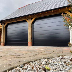 Porta del <span class=keywords><strong>Garage</strong></span> Nera 10 X 8 di Design Italiano per Casa, Porte del <span class=keywords><strong>Garage</strong></span> Moderne e Intelligenti con Finitura a Specchio in Acciaio Inossidabile - Product Image 1