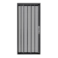 Porte moustiquaire anti-insectes avec cadre en aluminium épaissi, porte coulissante pliante pour la maison