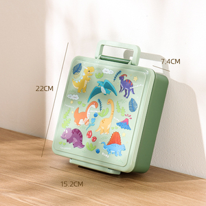 Bencircle B276 Plastic <b>Lunch</b> <b>Box</b> for Kids with Handle &Soup Cup &UV Printing & Food Grade Material Microwavable Dishwasher Safe - Product Image 1