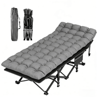 Lit de camping pliable robuste, lit de couchage portable pour adultes pour le camping et la randonnée, équipement de couchage avec sac de transport
