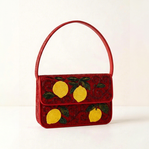 Sac à main décontracté fait main en Inde avec perles de verre multicolores certifiées MS Handicraft, perles de forme personnalisée et poignée en sac de couleur - Product Image 1