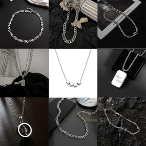 Collana in Acciaio Inossidabile Titanio alla Moda, Collana con Ciondolo Classico Punk per Uomo e Donna, Gioielli alla Moda - Product Image 3