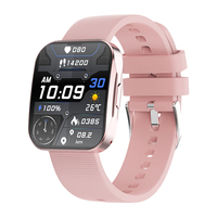 OEM Fitness-Tracker 1,85 Zoll AMOLED Quadratischer Volltouchscreen IP68 Wasserdicht Herzfrequenzüberwachung Herren Damen U19 Smartwatch