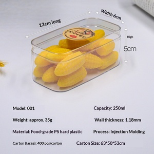 Caja de plástico transparente PS multi-forma con tapa redonda, cuadrada, rectangular, octogonal para galletas, dulces, refrigerios, repostería, envase de embalaje. - Product Image 4
