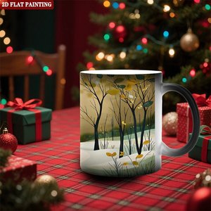 Travel Luggage Carry On <b>Magic</b> Cup Frosted Black 11oz Ceramic Heat Color Changing Tea Mug - Product Image 2