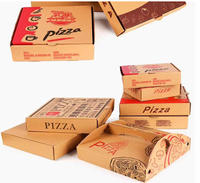 Boîte à pizza en carton ondulé personnalisée, écologique, portable, de qualité alimentaire, pour la livraison à emporter, restaurants, usine OEM