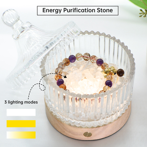 Lampe bol en verre de démagnétisation fabriquée à la main en cristal d'énergie naturelle boîte de rangement de bijoux pour la guérison - Product Image 4