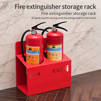 Support d'extincteur portable support en métal rouge pour 2 bouteilles montage mural ou stockage de sécurité incendie pour maison mobile