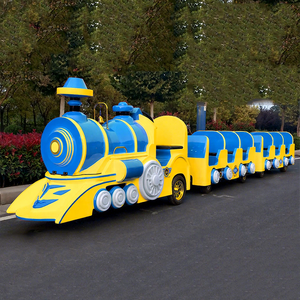 Tren motorizado sin rieles montado en remolque para parques de atracciones infantiles modernos al aire libre, la atracción más divertida y económica en oferta. - Product Image 1