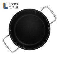 Promotion LECOS : Marmite à soupe et faitout noire personnalisée en acier inoxydable pour la cuisine domestique – Casseroles en promotion