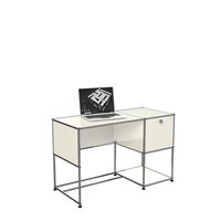 Système d'armoires modulaires, bureau de chambre, poste de travail informatique, unité de rangement minimaliste moderne en acier inoxydable, mobilier pour hôtel et maison