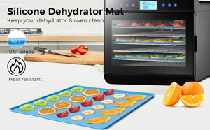 Reusable Rectangle Edge <b>Trays</b> <b>Non</b> <b>Stick</b> Silicone Sheets for Meat Food Silicon Dehydrator Mat - Product Image 4