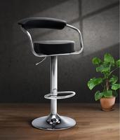 Höhe 360 Grad drehbar verstellbar drehbar Luxus High Kitchen Counter Hocker Lift Metall Leder Pu Modern Bar Chair