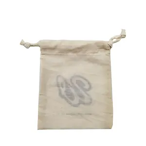 2023 Cheap Wholesale Custom Calico Fabric Bags Packaging Small Cotton Canvas Gift Drawstring Bag