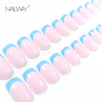 Faux-ongles ABS courts et personnalisés de haute qualité, couverture complète, 24 pièces