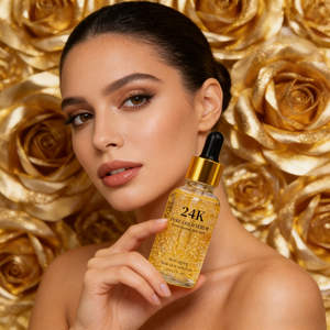Venta al por mayor 24K Gold Anti-Aging <span class=keywords><strong>Serum</strong></span> Private Label Beauty Skin Care Product para eliminar las manchas oscuras Gold Wrinkle Treatment - Product Image 1