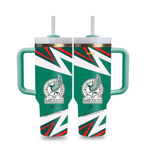 Nuevo Vaso Térmico con Estampado de Equipos Deportivos Mexicanos y Americanos, Taza de Viaje Aislada al Vacío para Fútbol y Fútbol Americano, con Caja de Regalo - Product Image 4