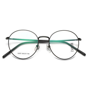 Montura de Gafas Redondas de Metal Qianai de 50 mm, Unisex, Montura Completa, Lentes con Protección UV - Product Image 4