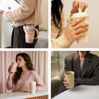 Gobelet à café écologique en PLA, 450 ml, anti-fuite, personnalisable pour les entreprises et les cadeaux